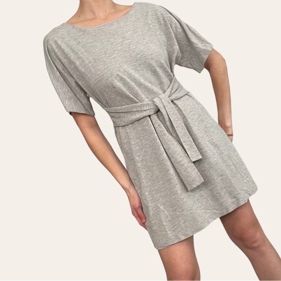 Express Front Tie Grey TShirt Dress 💕 - Picture 1 of 4